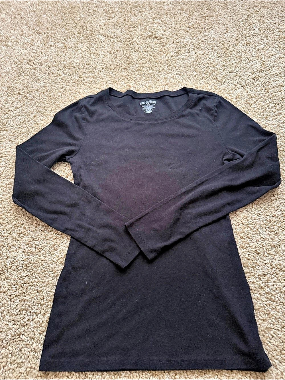 Old Navy Perfect Crew Long-Sleeve Tee Black Medium